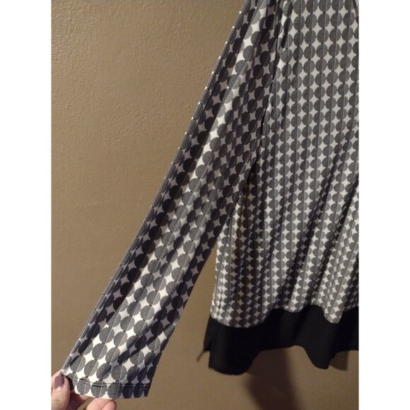 Ivanka Trump L Large Circle Blouse Womens Long Sleeve Pullover Stretch Top - Picture 5 of 10